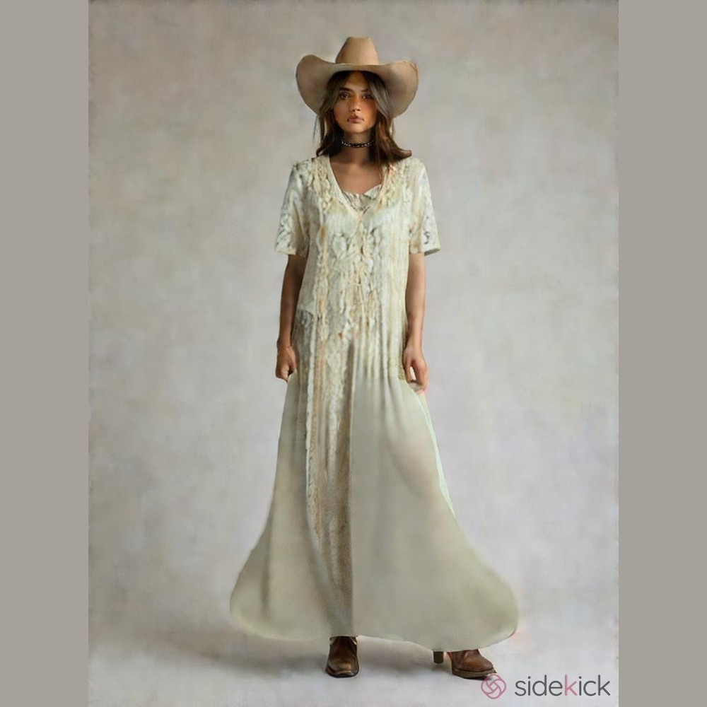 Vintage Nostalgia Dress Medium Ivory Lace Fairy Whimsy Cottage Core Coquette